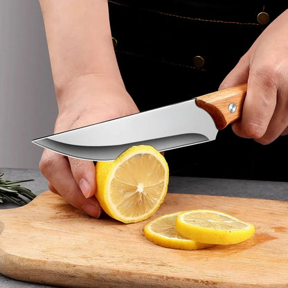 Stainless Steel Fillet & Boning Knife with Wood Handle
