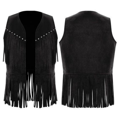Kids Western Fringe Costume Vest
