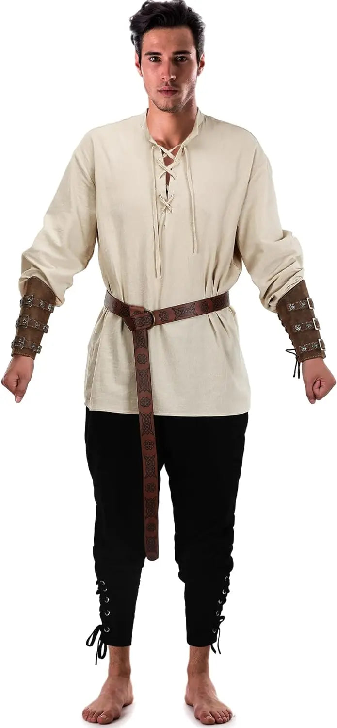 4-Piece Men’s Renaissance Pirate Costume Set