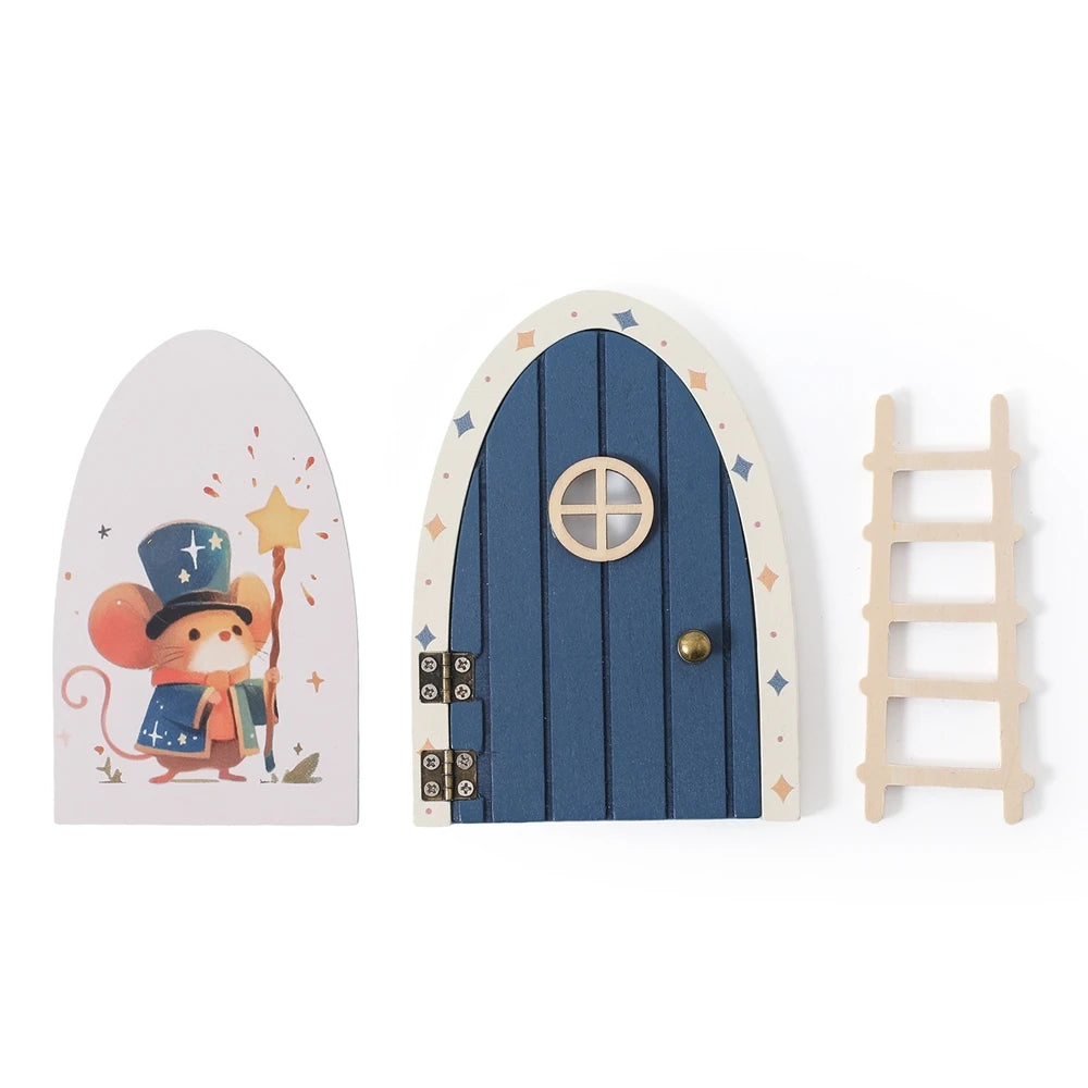 Mini Wooden Fairy Door – Dollhouse & Wall Decor