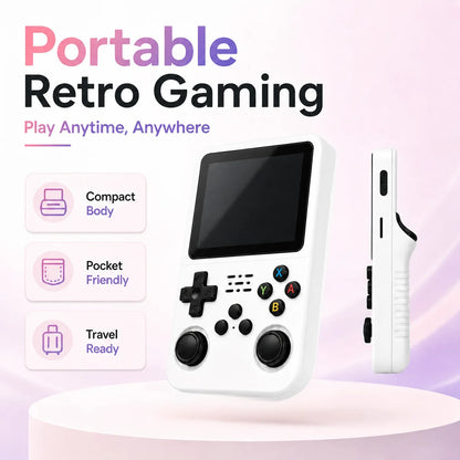 R36S Retro Handheld Game Console – 3.5" IPS, 64GB/128GB