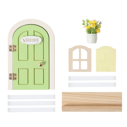 Mini Wooden Fairy Door – Dollhouse & Wall Decor