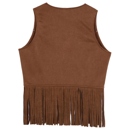 Kids Western Fringe Costume Vest