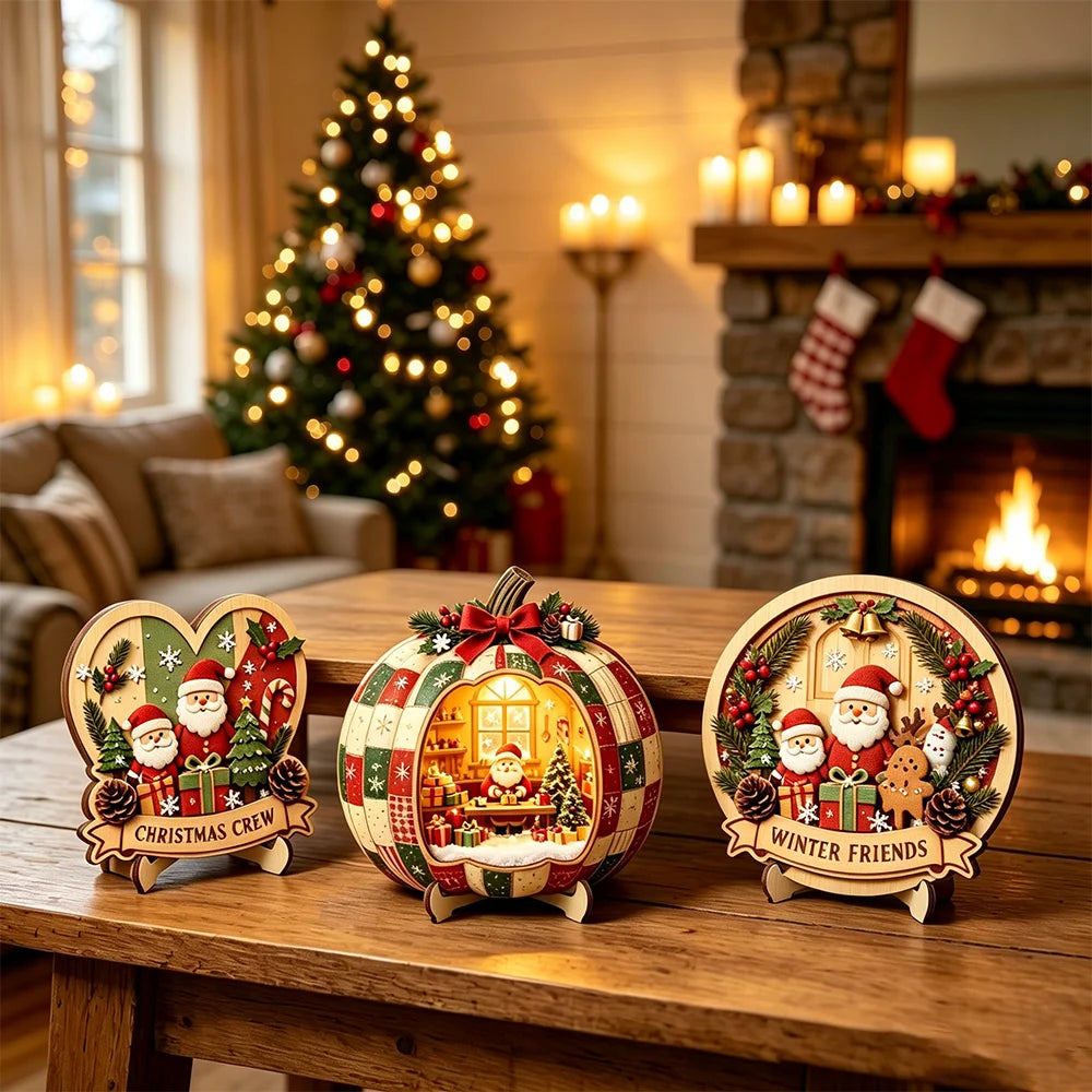 Wooden Christmas Character Tabletop Decor