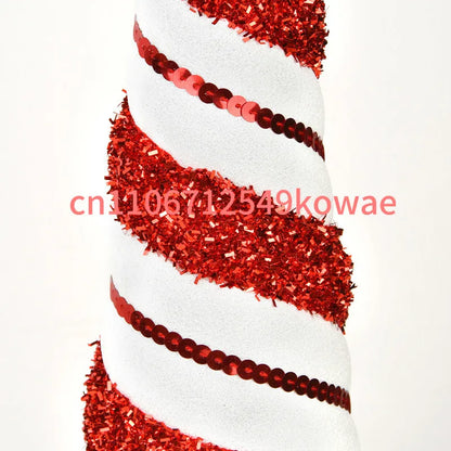 Festive Conical Christmas Tree Tabletop Decor