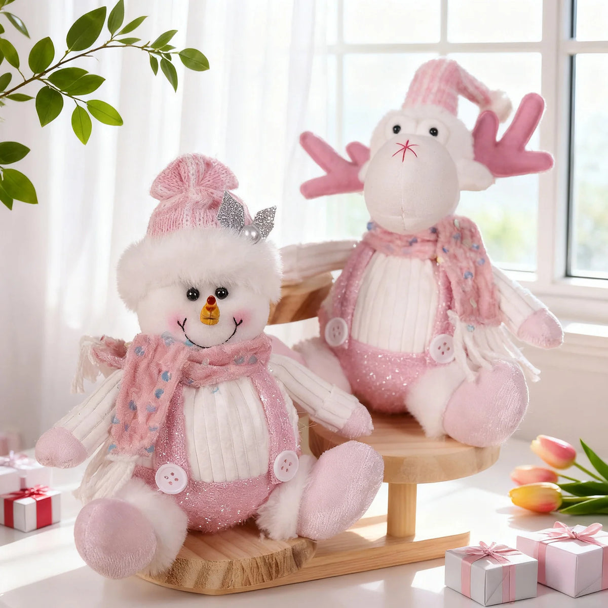 Sequined Christmas Character Hanging Dolls