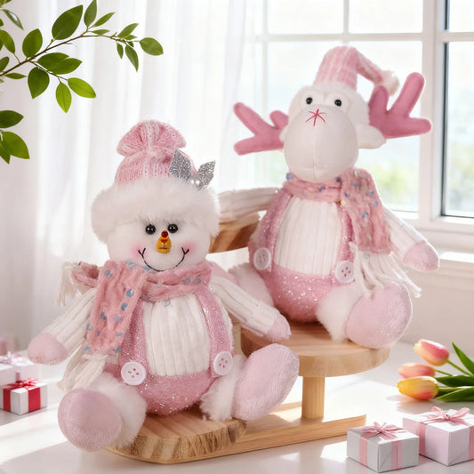 Sequined Christmas Character Hanging Dolls