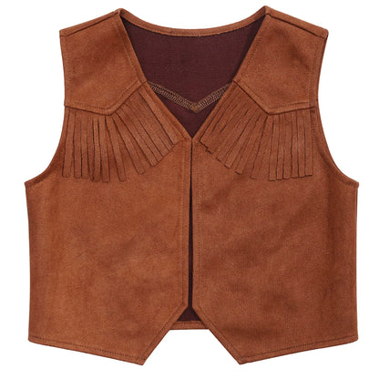 Kids Western Fringe Costume Vest