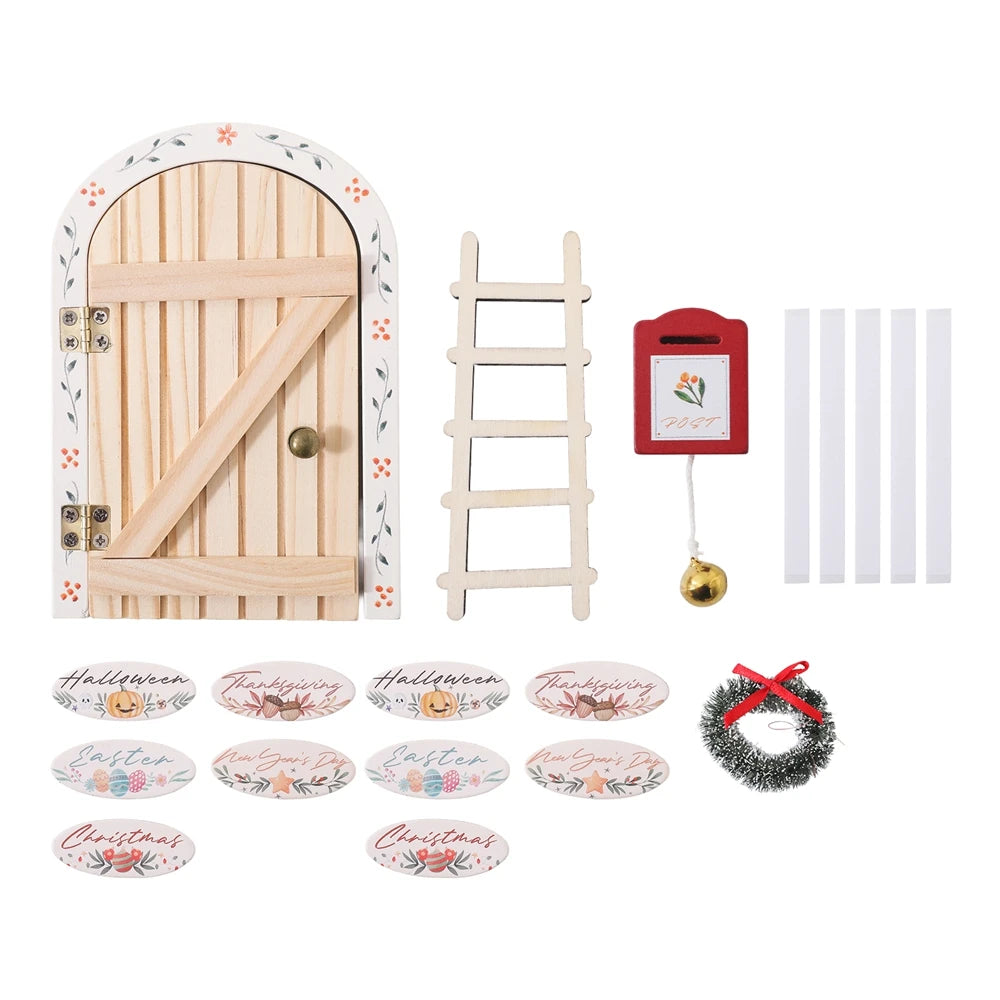 Mini Wooden Fairy Door – Dollhouse & Wall Decor