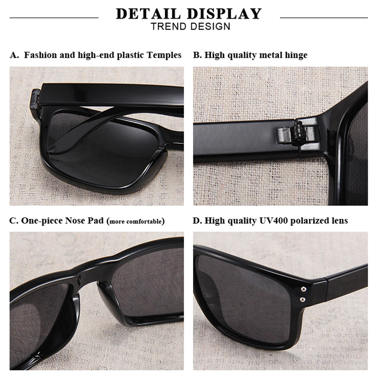 Square Polarized Sunglasses – UV400